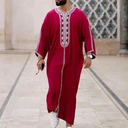 Ethnic Clothing Muslim Dubai Men Jubba Thobe Islamic Kimono Long Robe Saudi Musulman Wear Abaya Caftan Islam Arab Dressing Mens2745