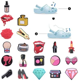 Cartoon Accessories Pattern Charms Shoes Slippers Decoration For Cross Pink Makeup Charm Clog Drop Delivery Otitz