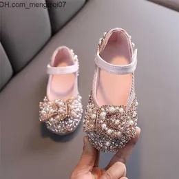 Zapatillas de deporte Zapatos para niños Perla Rhinestones Shining Kids Princess Baby Girls para fiesta y boda D487 220708 Z230701