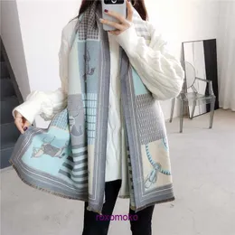 H home Boutique plush scarf on sale 2023 New Cashmere Scarf for Women's Advanced Winter Warmth and Thickened Air Conditioning Shawl Long Carriage Wool NCFW