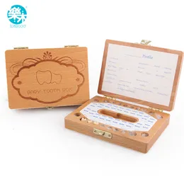 Keepsakes Logwood Teeth Box Organizer Wood Storage Box 36 Years Baby Keep Milk Teeth Creative Barn Children Christmas Gifts 230701