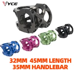 Fahrradgruppen VYCE MTB Vorbau 32mm/45mm für 35 Lenker CNC 0 Grad Mountainbike Rennrad Radfahren Zubehör 230630