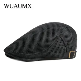 Wuaumx 2022 Casual Mesh BERET HAT KVINNER VÅR SOMMER