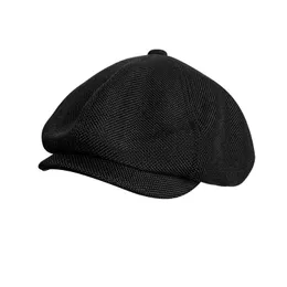 Cappello da strillone da uomo Four Seasons Berretto ottagonale da uomo in lino da donna Berretto retrò Inghilterra Visiera Berretto da testa grande Berretto piatto BLM20