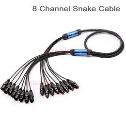 Microfoni Cavo Snake a 8 canali con connettori audio XLR per microfono e illuminazione audio professionale da palco