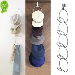 Novo design multifuncional rack de boné de beisebol popular ajustável sobre alças de porta cabide chapéu saco casaco roupas ganchos de armazenamento rack