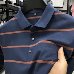 Klasyczna letnia koszula Polo Polos Męska Polos z ubraniem Lapel Middleaged Youth Business Shortsleeved Tops 230630