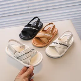 Sandálias Meninos Verão Versáteis Edição Coreana Sapatos de Praia Infantil Meninas Solado Macio Antiderrapante Médio e Pequeno B 230630