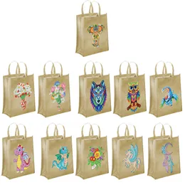 Сумки 5D DIY Diamond Painting Bags Oxford Тканевая сумочка мозаичная буровая тренировка многоразовая экологически чистое хранение мешоч