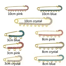 Pins Brooches pins for kids big 4cm 5cm 8 cm10 cm with loops Safety pink blue crystal Mashallah Pin small Brooch baby pin 230630