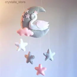 Baby Crib Nie tkane gwiazdy księżycowe zabawki wiatrową zabawki dla dzieci sufit mobilny dekoracje mobilne prezenty prysznicowe L230518
