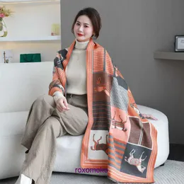 H home Boutique plush scarf on sale Scarves for women in winter are versatile high end cashmere air conditioning room shawl and Internet red