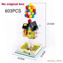 Blocks Flying Balloon House Up 7025 Suspending Home Building Brick Blocks City Street View Kompatibel mit zusammenbaubarem Teil Geschenk R230701