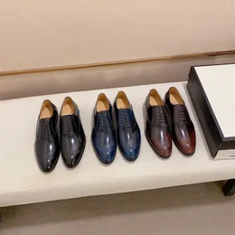 11 Estilo Luxuoso Masculino Clássico Britânico Negócios Sapatos de Couro Masculino Retro Derby Shoe Designer Dress Escritório Sapatilhas Masculinas Festa de Casamento Oxfords