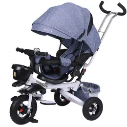 어린이를위한 세발 자전거 휴대용 접이식 bebe bik baby car 어린이 자전거 1-6 세 아기 유모차 선물 L230625