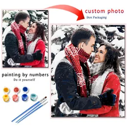 Stitch Custom Painting by Numbers for Adults Dropshipping Photo Kits Gift Picture Number Oil Acrylic Paint on Canvas Personality Diy