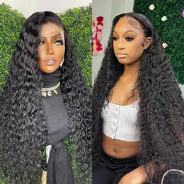 150 Density Water Curly 13x4 Lace Front Human Hair Wigs Loose Deep Wave Lace Frontal Wig Pre Plucked Lace Perucas para mulheres