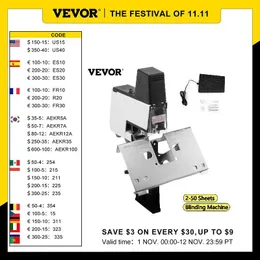 기계 Vevor 250 시트 자동 바인딩 머신 전기 빠른 플랫+안장 스티치 스테이플러 바인더 그래픽 상점 학교 사무실