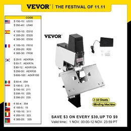 Machine vevor 250 fogli di rilegatura automatica macchina per macchine elettriche rapide+leganti di pinzatrici per cuciture a sella per le scuole grafiche uffici scuole