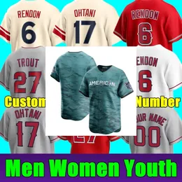 2023 All-Star City Erkek Kadın Gençlik 3 Taylor Ward 23 Brandon Drury 10 Gio Urshela 2 Luis Rengifo Beyzbol Forması