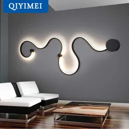 Modern Wall Lamps for bedroom study living balcony room Acrylic home deco in White black iron body sconce led lights FixturesHKD230701