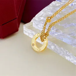 Moda męski naszyjnik Diamentowe wisiorki złoty łańcuch damski łańcuch man łańcuch początkowy różowy złoto kolor mody mody akcesorium personalizowane kryształowe naszyjniki projektant