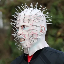 Partymasken Horrorfilm Hellraiser Pinhead Maske Halloween Cosplay Teufel Infernal Nail Ghost Kostüm Parodie Karneval Requisiten 230630