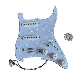 SSS Prewired Pickguard Loaded Alnico Pickups set Pre-loaded 7-way Switch Wiring Harness set Fit for ST Style Guitar