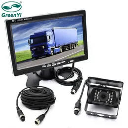 자동차 DVR Greenyi 차량 IR LED 백업 카메라 4 핀 커넥터 7 "LCD 컬러 TFT 후면보기 모니터 800480 용 버스 트럭 RVHKD230701