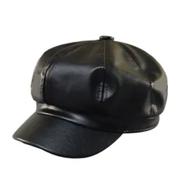 Qualità Fashion Artist PU Berretto da donna per donna Berretto da donna Berretto casual Cupola nuda Chapeu Feminino Boina Cappello da donna