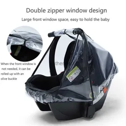 Baby-Autositz-Regenschutz, lebensmittelechtes EVA, Kinderwagen-Wetterschutz, wasserdicht, winddicht, atmungsaktiv, transparenter Regenmantel L230625