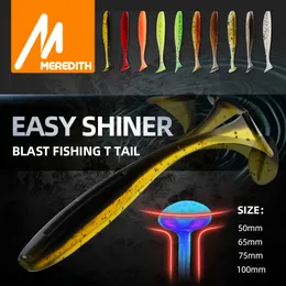 Betar lockar Meredith Easy Shiner Fishing 50mm 65mm 75mm 100mm Wobblers Carp Soft Silicone Artificial Plastic 230630