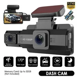 Carro dvr polegadas Dash Cam HD 1080P DVR 170 ° Grande Angular Visão Noturna Gravadores de Vídeo Loop Gravação Modo Câmera Com GSensorHKD230701