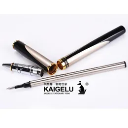 Ручки MSS Kaigelu 220 Classic Fountain Rollerball Pen с плавным пополнением серым бочкой Golden Trim Fashion Business Gift для студента