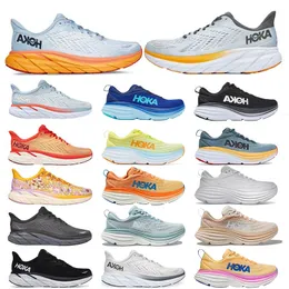 Hoka Nice Top Quality Clifton 9 Bondi 8 Sports Sneakers Vital Orange Light Running Shoes preto branco masculino feminino Hokas Athletic r Carbon x2 Motion Assist 36-45