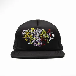 Chromees Corazones Flor de béisbol 23ss Ch Cross Hearts Mens Snapbacks Sombreros azules Altas mujeres Negro Calidad Gorra Diseñador Marca Gorras Chrome 361