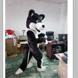 Fantasia de mascote para cachorro Husky preto 2019 para Halloween280i