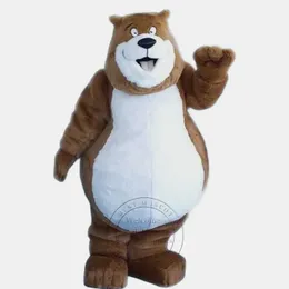 Wysokiej jakości Brown Charmin Bear Mascot Costume przyjęcie urodzinowe kostium Bożego Narodzenia