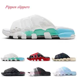 2024 Men Women Pippen More Uptempos Slides Sandal Slippers Designer Sandals Black White Red Sports Runners Slipper Pippen Slipper