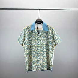 2 명 디자이너 셔츠 여름 슈트 슬리브 캐주얼 셔츠 패션 느슨한 폴로스 비치 스타일 통기성 Tshirts Tees ClothingQ257