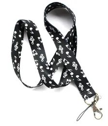 Partihandel Cartoon Musical Note Tangentbord Telefon LANYARD Fashion Keys Rope Neck Rope Card Rope 147