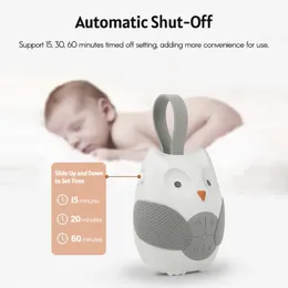 Baby Monitor Camera Portable Owl White Noise Machine Soother med 10 Light Music Songs 2 Natural Sounds Lullabies Silicone Strap For Toddlers 230701