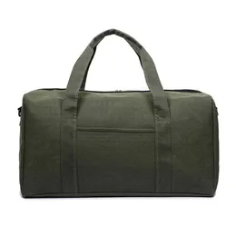 Casual Outdoor Sports Travel Bag Breatble Solid Canvas Handväska för män Portable Handbagage Set Big Duffle Weekend XA656F Duffel Bagsb6ih
