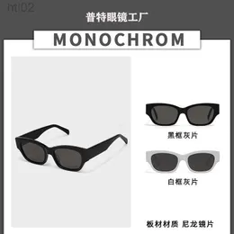 Designer Ce Sunglasses Triomphe Board Sunglasses with Square Frame Cat's Eye White Sunglasses Mesh Red Concave Shape