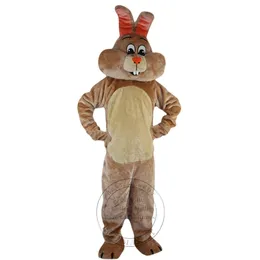 Super Cute Easter Bunny Beige Rabbit Mascot Costume Theme Fancy Dress Full Body Props Outfit