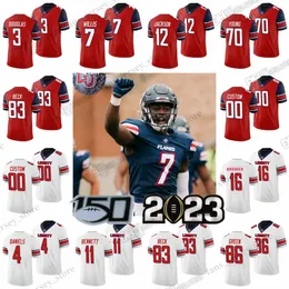 S-6XL Liberty Flamess Football Jerseys Kylen Austin C.J. Daniels Malik Caper Eric Green Malik Willis Anthony Butler Charlie Brewer Demario Ett namn Numbe