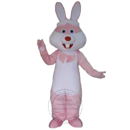 Костюм пасхального кролика для взрослых, костюм талисмана розового кролика на день рождения, реквизит для всего тела, наряд