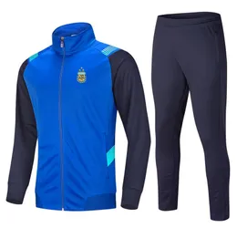 Argentina Men's adult children's Full zipper long sleeve training suit Outdoor sports and leisure sportswear set Jerseys Jogging sportswear