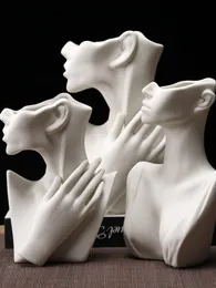 Oggetti decorativi Figurine Corpo in ceramica in stile europeo vasi decorazioni floreali arredamento per la casa sale studio composizioni a secco e 230701