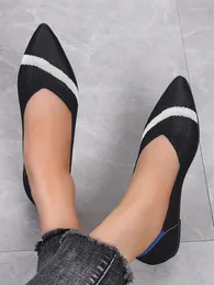Sandaler Spring 413 Summer Women Flats Shoes Pointed Toe Designer Ladies 2024 Casual Slipers Slides Plus Size